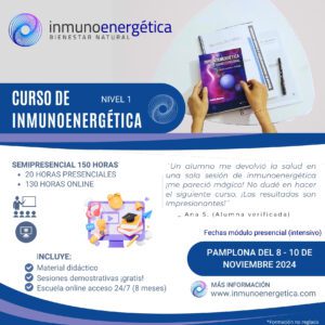 Curso de inmunoenergética (Nivel 1) semipresencial de 150 horas. Cursos Terapias naturales, terapias alternativas y holísticas